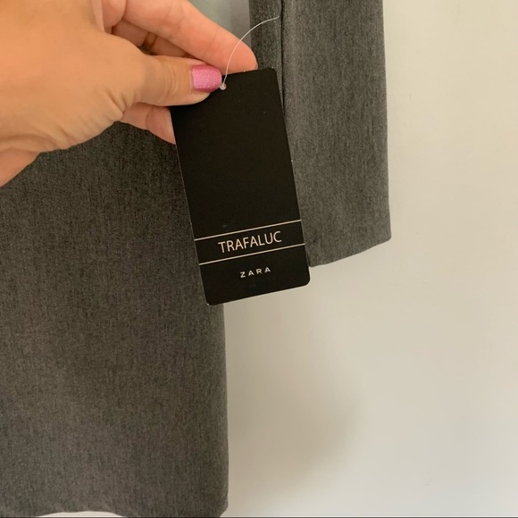 Zara Trafulac Grey Bodycon Longsleeve Mini Sz M - Picture 3 of 6